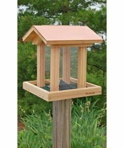 Woodlink Coppertop Cedar Hopper Bird Feeder Hopper Feeders