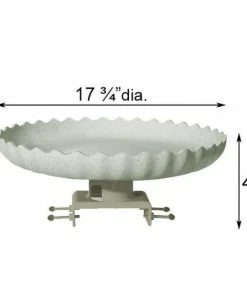 Farm Innovators Deck Mounted Bird Baths Decorative Scalloped Bird Bath W/ Deck Mount