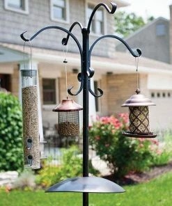Panacea Products Bird Feeder Accessories Deluxe Bird Black Feeding Station Kit, 7'9"