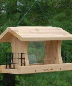 Woodlink Deluxe Cedar Bird Feeder With Suet Cages Hanging Feeders
