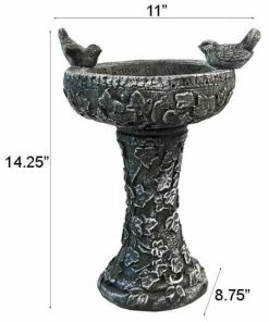 Athens Stonecasting Standing Bird Baths His Eye Is On The Sparrow, Forest White Bird Bath