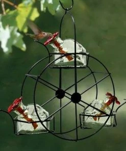 Parasol Hummingbird Feeders Ferris Wheel Hummingbird Feeder, Clear