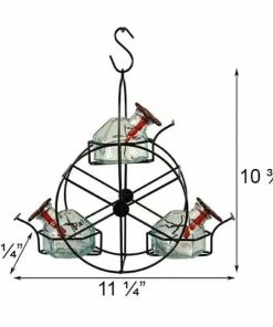 Parasol Hummingbird Feeders Ferris Wheel Hummingbird Feeder, Clear