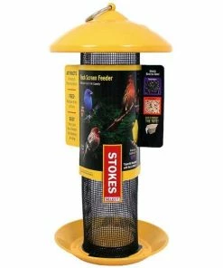 Stokes Select Hanging Feeders Finch Screen Mesh Yellow Bird Feeder