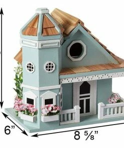 Home Bazaar Flower Pot Cottage Blue Bird House