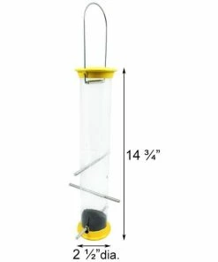 Droll Yankees New Generation 15" Finch Flocker Bird Feeder, Yellow
