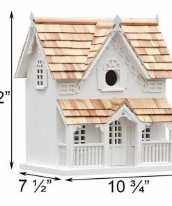 Home Bazaar Decorative Houses Gingerbread Cottage Bird House With Mounting Bracket