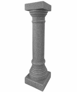 Emsco Group Lawn & Garden Greek Column Pedestal, Granite Colored, 32"H