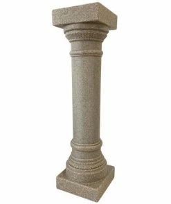 Emsco Group Greek Column Pedestal, Sandstone Colored, 32"H Lawn & Garden