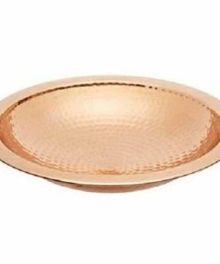 Achla Hammered Copper Colored Metal Bird Bath