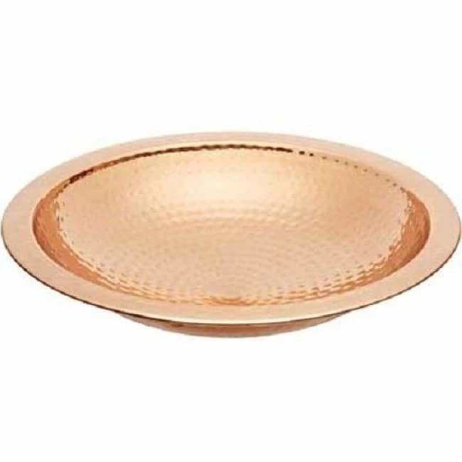 Achla Hammered Copper Colored Metal Bird Bath 3 Achla Hammered Copper Colored Metal Bird Bath