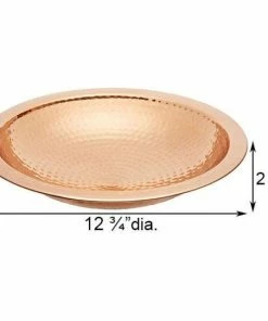 Achla Hammered Copper Colored Metal Bird Bath