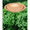 Achla Standing Bird Baths Hammered Copper Colored Metal Bird Bath And Stake