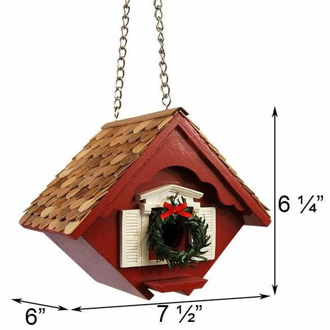 Home Bazaar Little Hanging Holiday Wren Cottage Decorative Houses 4 Home Bazaar Little Hanging Holiday Wren Cottage Decorative Houses