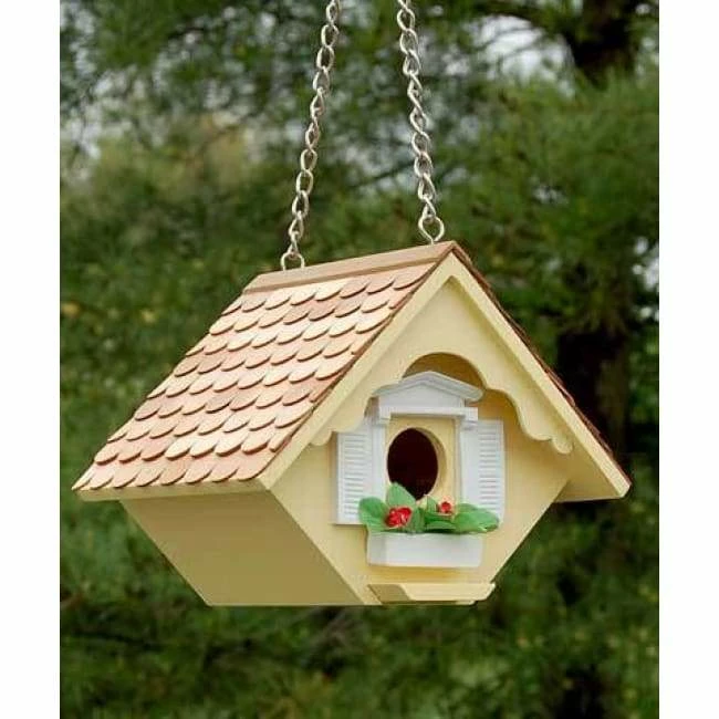 Home Bazaar Little Hanging Yellow Wren House Decorative Houses 3 Home Bazaar Little Hanging Yellow Wren House Decorative Houses