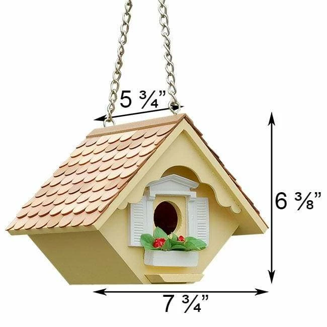 Home Bazaar Little Hanging Yellow Wren House Decorative Houses 4 Home Bazaar Little Hanging Yellow Wren House Decorative Houses