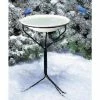Allied Precision Heated Bird Bath With Metal Stand, White