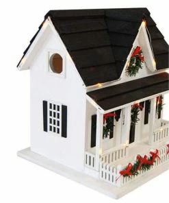 Home Bazaar Holiday Bird House With LEDs Post / Pole Mounted Houses