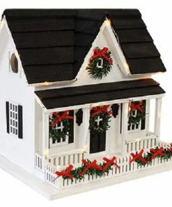 Home Bazaar Holiday Bird House With LEDs Post / Pole Mounted Houses