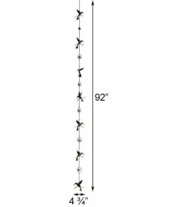 Ancient Graffiti Hummingbird & Bell Rain Chain, Flamed Copper