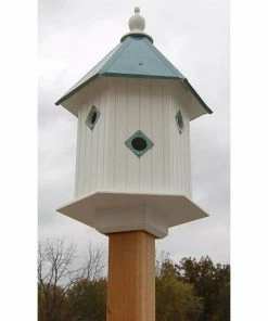 A Wing And A Prayer Magnolia Bird House With Verdigris Roof Decorative Houses
