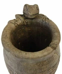 Athens Stonecasting Mayan Frog Planter