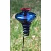 Parasol Hummingbird Feeders Mini-Blossom Blue Hummingbird Feeder With Stake