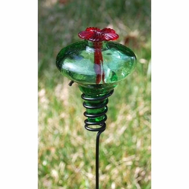 Parasol Mini-Blossom Green Hummingbird Feeder W/ Stake Hummingbird Feeders 3 Parasol Mini-Blossom Green Hummingbird Feeder W/ Stake Hummingbird Feeders