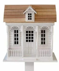 Home Bazaar Orchard Cottage White Bird House Decorative Houses