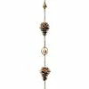 Ancient Graffiti Lawn & Garden Pine Cones And Bells Rain Chain, Flamed Copper