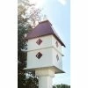 A Wing And A Prayer Plantation Bird House With Merlot Red Roof