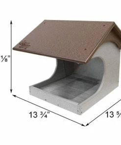 Green Meadow Houses & Feeders Polywood Brown And Gray Recycled Plastic Cardinal Platform Bird Feeder