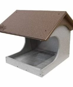 Green Meadow Houses & Feeders Polywood Brown And Gray Recycled Plastic Cardinal Platform Bird Feeder