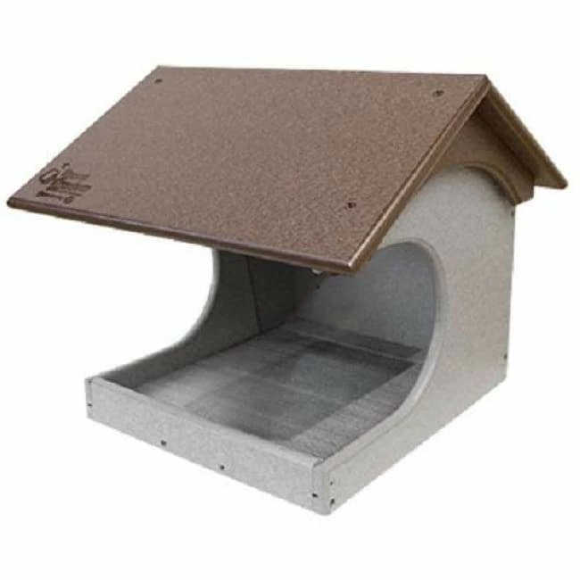 Green Meadow Houses & Feeders Polywood Brown And Gray Recycled Plastic Cardinal Platform Bird Feeder 3 Green Meadow Houses & Feeders Polywood Brown And Gray Recycled Plastic Cardinal Platform Bird Feeder