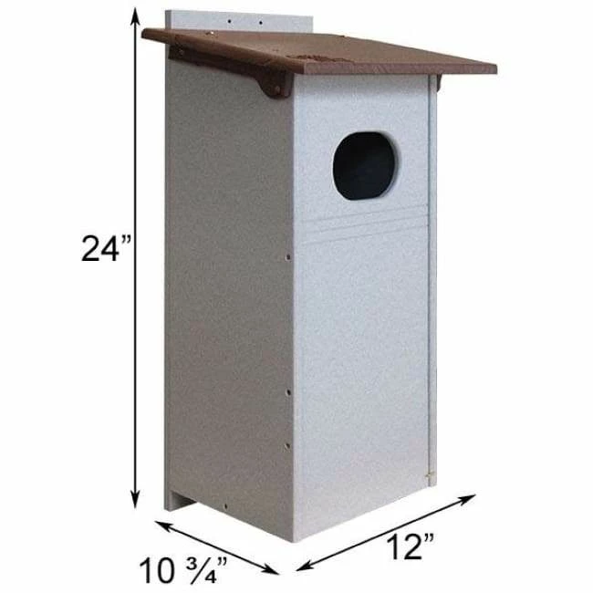Green Meadow Houses & Feeders Polywood Brown And Gray Recycled Plastic Wood Duck House 4 Green Meadow Houses & Feeders Polywood Brown And Gray Recycled Plastic Wood Duck House