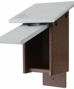 Green Meadow Houses & Feeders Polywood Gray And Brown Recycled Plastic Bluebird House Post / Pole Mounted Houses 7 Green Meadow Houses & Feeders Polywood Gray And Brown Recycled Plastic Bluebird House Post / Pole Mounted Houses