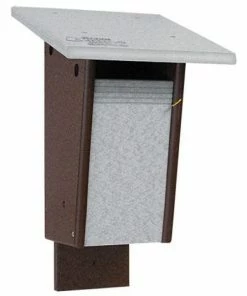 Green Meadow Houses & Feeders Polywood Gray And Brown Recycled Plastic Sparrow Resistant Bluebird House