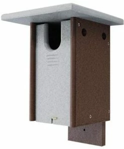 Green Meadow Houses & Feeders Polywood Gray And Brown Recycled Plastic Sparrow Resistant Bluebird House