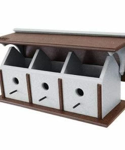 Green Meadow Houses & Feeders Polywood Recycled Plastic Horizontal Triple Wren House