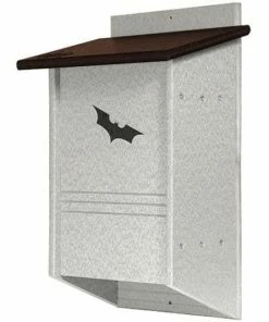 Green Meadow Houses & Feeders Polywood Recycled Plastic Triple Chamber Bat House, 40 Bats