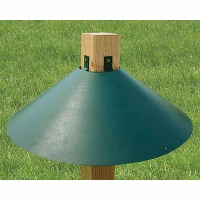 Woodlink Bird Feeder Accessories Post Mount Green Squirrel Baffle 3 Woodlink Bird Feeder Accessories Post Mount Green Squirrel Baffle