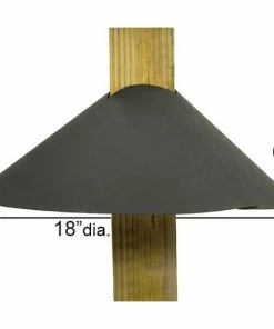 Achla Post Mounted Black Squirrel Baffle Bird Feeder Accessories