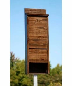 BestNest Premium Stained Dark Brown Bat House, 65 Bats