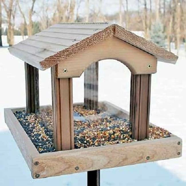 Woodlink Professional Series Large Cedar Hopper Bird Feeder 5 Woodlink Professional Series Large Cedar Hopper Bird Feeder