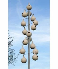 Heath Mfg Bird House Accessories Purple Martin Two-Piece Gourd With Crescent SREH - 8 Pack