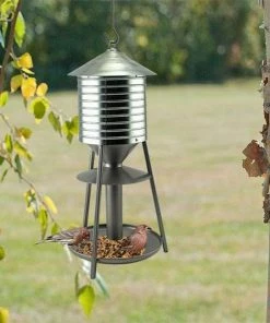 Woodlink Rustic Farmhouse Water Tower Bird Feeder Hanging Feeders