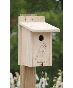 BestNest Seasonal Bluebird House Post / Pole Mounted Houses