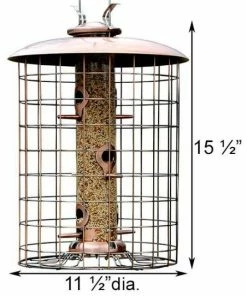 Woodlink Squirrel-Resistant Brushed Copper Seed Tube Bird Feeder