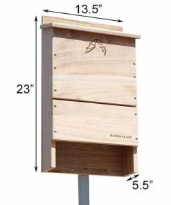 BestNest Bats Triple-Celled Bat House With Two Bat Exclusion Tubes