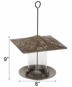 Whitehall Products Trumpet Vine French Bronze Colored Tube Bird Feeder Hanging Feeders
